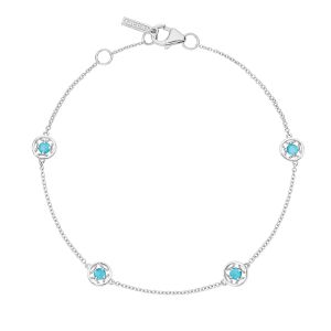 SB23048 Tacori 4-Station Petite Gemstone Bracelet with Turquoise