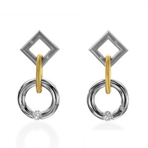 Kretchmer 18 Karat Short Jazz Tension Set Earrings