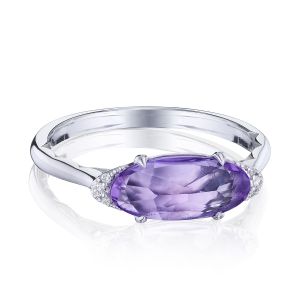 Tacori SR22301 Solitaire Oval Gem Ring with Amethyst