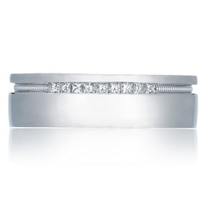 Tacori 2556PR Platinum Crescent Wedding Band