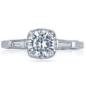 2626RD6 Platinum Tacori Dantela Engagement Ring