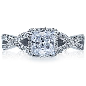 2627PRMD Platinum Tacori Dantela Engagement Ring