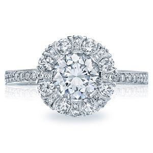Simply Tacori 18 Karat Diamond Solitaire Engagement Ring 2642RD65