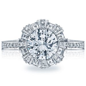 Simply Tacori Platinum Solitaire Engagement Ring 2643RD65