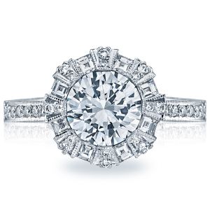 Simply Tacori 18 Karat Diamond Solitaire Engagement Ring 2643RD65