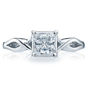 51PR55 Platinum Tacori Sculpted Crescent Engagement Ring