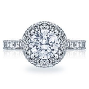 HT2517RD75 Tacori Crescent Platinum Engagement Ring