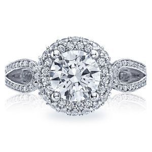 HT2518RD75 Tacori Crescent 18 Karat Engagement Ring