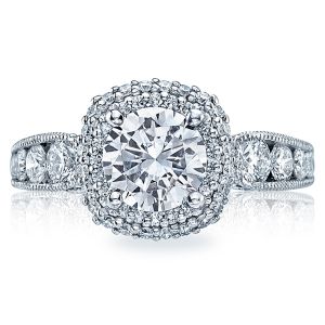 HT2521CU7 Platinum Tacori Blooming Beauties Engagement Ring