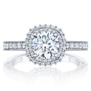 HT2522CU75 Tacori Crescent 18 Karat Engagement Ring