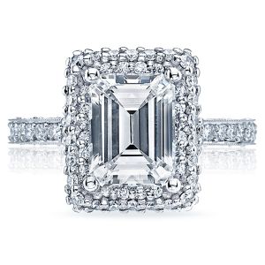 Tacori HT2522EC75X55 18 Karat Blooming Beauties Engagement Ring