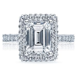 HT2522EC85X65 Tacori Crescent Platinum Engagement Ring
