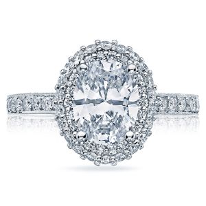 HT2522OV8X6 Tacori Crescent 18 Karat Engagement Ring