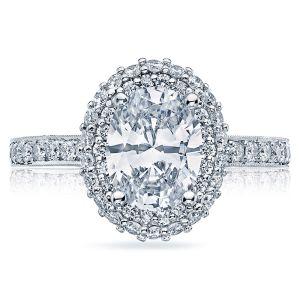 HT2522OV9X7 Platinum Tacori Blooming Beauties Engagement Ring