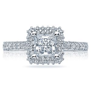 HT2522PR55 Platinum Tacori Blooming Beauties Engagement Ring