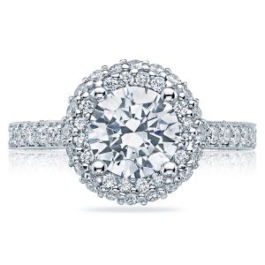 HT2522RD7 Tacori Crescent Platinum Engagement Ring