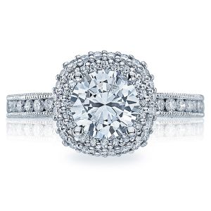 HT2523CU7 Tacori Crescent 18 Karat Engagement Ring