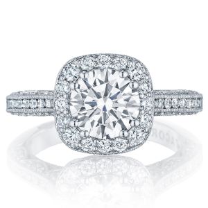 Tacori HT2550CU75 18 Karat Classic Crescent Engagement Ring