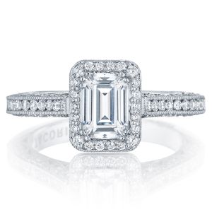 Tacori HT2550EC7X5 Platinum Classic Crescent Engagement Ring
