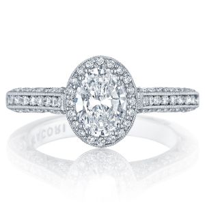 Tacori HT2550OV75X55 18 Karat Classic Crescent Engagement Ring