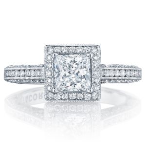 Tacori HT2550PR55 18 Karat Classic Crescent Engagement Ring