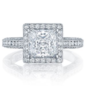 HT2550PR7 Platinum Tacori Classic Crescent Engagement Ring