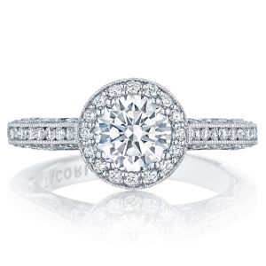 Tacori HT2550RD65 18 Karat Classic Crescent Engagement Ring
