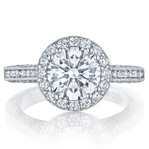 HT2550RD8 Platinum Tacori Classic Crescent Engagement Ring