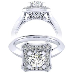 Taryn 14k White Gold Round Perfect Match Engagement Ring TE001B4AEW44JJ