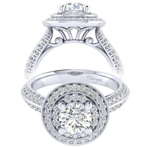 Taryn 14k White Gold Round Perfect Match Engagement Ring TE002B4AHW44JJ