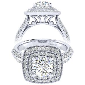 Taryn 14k White Gold Round Perfect Match Engagement Ring TE002C6AGW44JJ