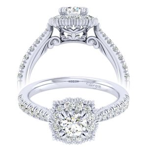 Taryn 14k White Gold Round Perfect Match Engagement Ring TE039A2ACW44JJ