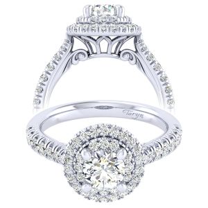 Taryn 14k White Gold Round Perfect Match Engagement Ring TE039B3AIW44JJ