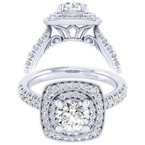 Taryn 14k White Gold Round Perfect Match Engagement Ring TE039B4AFW44JJ