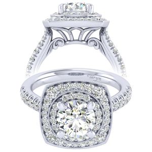 Taryn 14k White Gold Round Perfect Match Engagement Ring TE039C6AFW44JJ