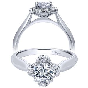 Taryn 14k White Gold Round Halo Engagement Ring TE10135W44JJ