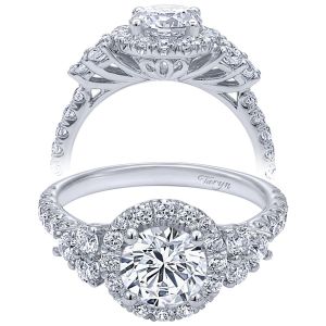 Taryn 14k White Gold Round Halo Engagement Ring TE10178W44JJ