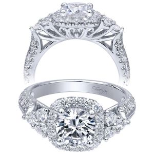 Taryn 14k White Gold Round Halo Engagement Ring TE10179W44JJ