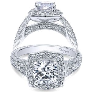 Taryn 14k White Gold Round Halo Engagement Ring TE10191W44JJ