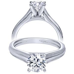 Taryn 14k White Gold Round Straight Engagement Ring TE10207W4JJJ