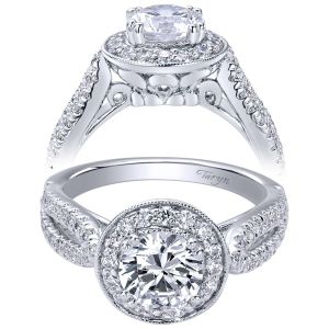 Taryn 14k White Gold Round Halo Engagement Ring TE10256W44JJ
