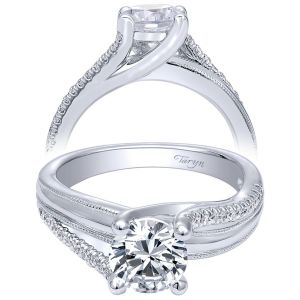 Taryn 14k White Gold Round Bypass Engagement Ring TE10260W44JJ