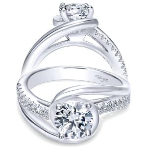 Taryn 14k White Gold Round Bypass Engagement Ring TE10309W44JJ