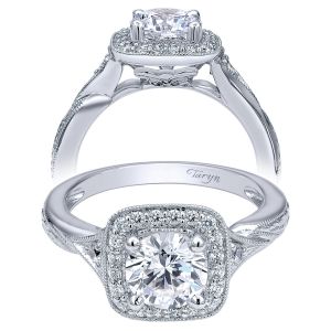 Taryn 14k White Gold Round Halo Engagement Ring TE10913W44JJ
