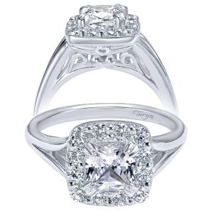 Taryn 14k White Gold Cushion Cut Halo Engagement Ring TE10930W44JJ