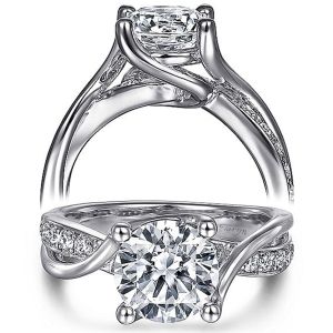 Taryn 14k White Gold Round Diamond Engagement Ring TE11096W44JJ