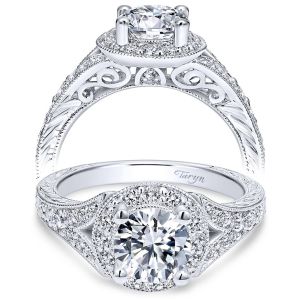 Taryn 14k White Gold Round Halo Engagement Ring TE11599R4W44JJ