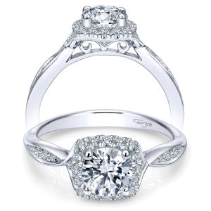 Taryn 14k White Gold Round Halo Engagement Ring TE11713R3W44JJ 