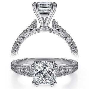 Taryn 14k White Gold Cushion Cut Diamond Engagement Ring TE11827C6W44JJ