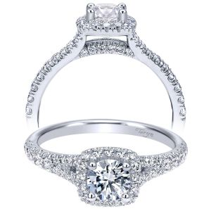 Taryn 14k White Gold Round Halo Engagement Ring TE11897R0W44JJ